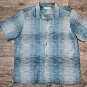 TOMMY BAHAMA Blue Plaid Short Sleeve Button Down Shirt Size XXL / TTG
